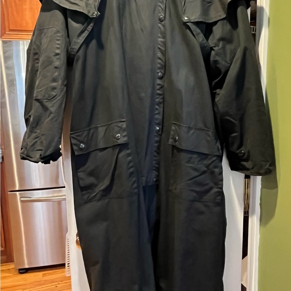 The Original Australian Drover Coat Mens XXL Black Waterproof Oilskin Duster - Picture 5 of 9